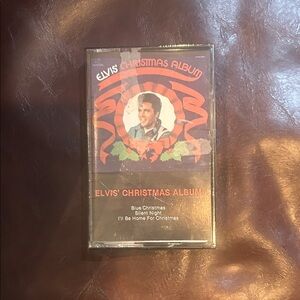 Portable Cassette Player with Elvis Christmas Album - Black